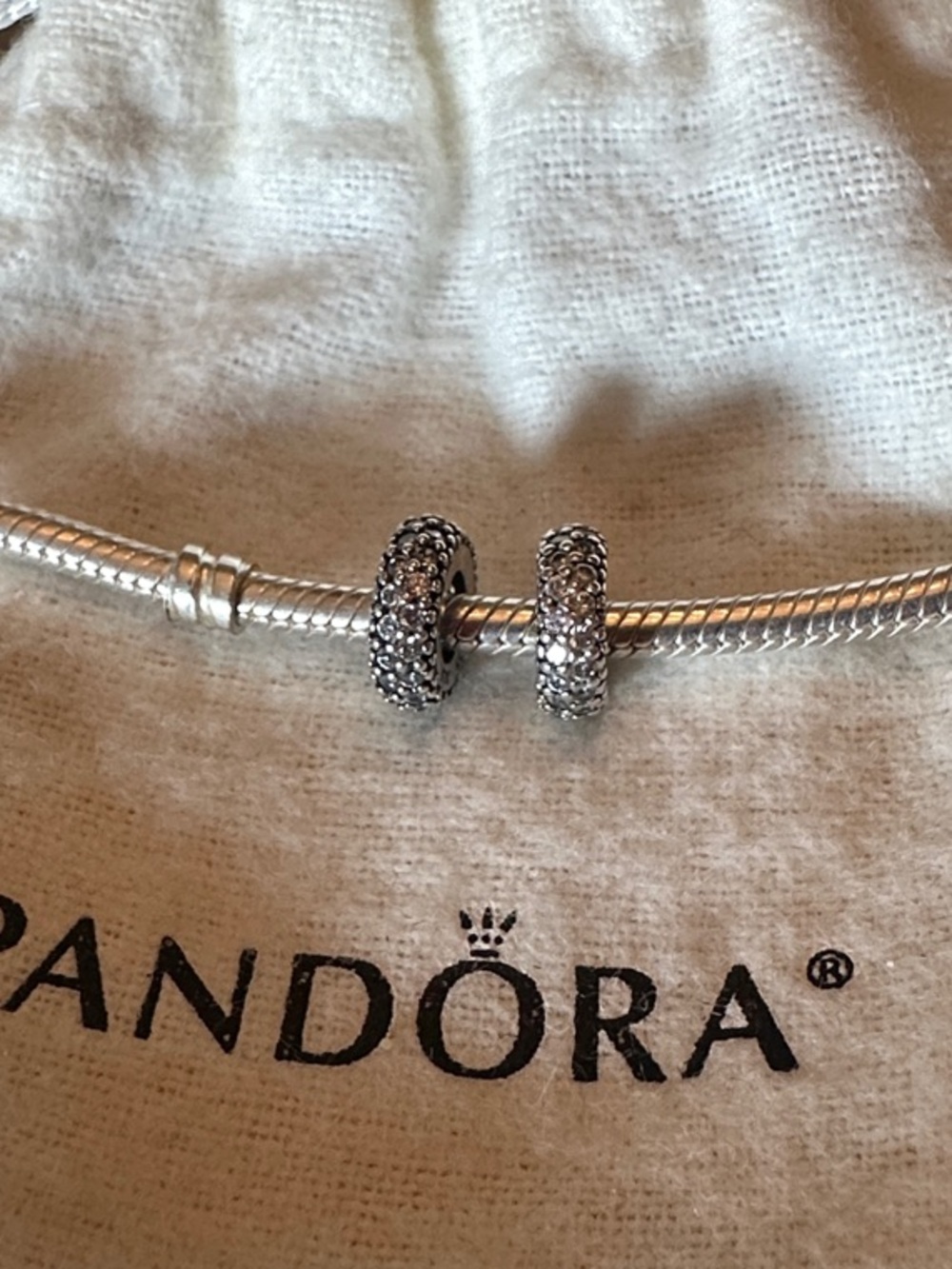 Pandora Clear Sparkle Spacer Charm
Sterling silver
